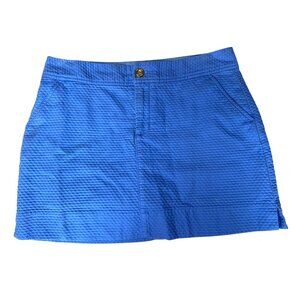 Lilly Pulitzer Womens Blue Golf Skort Size 8 Textured Fabric